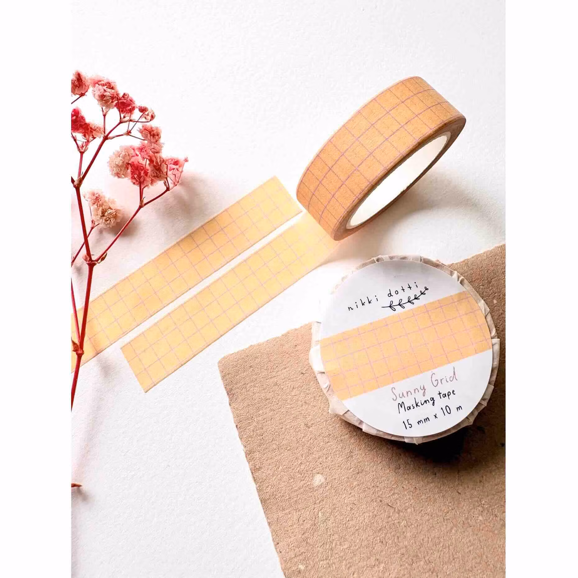 Washi tape Nikki Dotti - Sunny Grid 15 mm