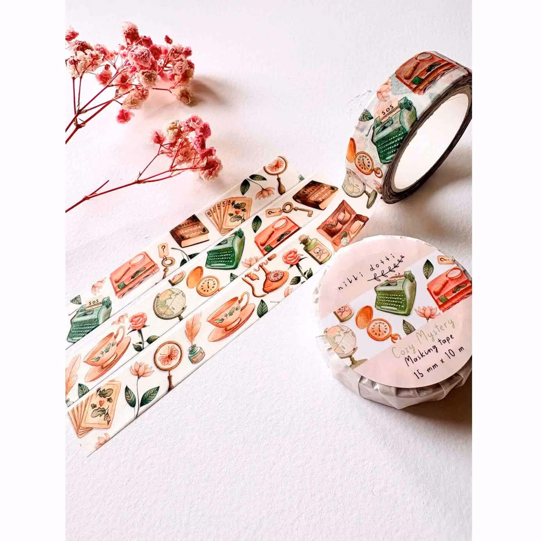 Washi tape Nikki Dotti - Cozy Mystery 15 mm