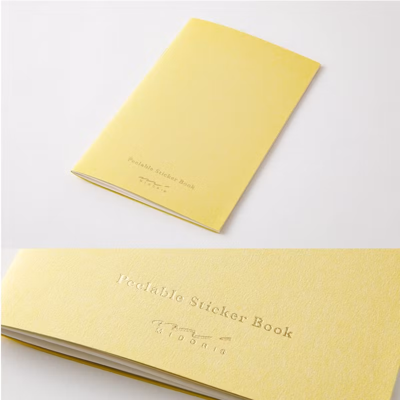 Midori Sticker Book with Pocket Yellow