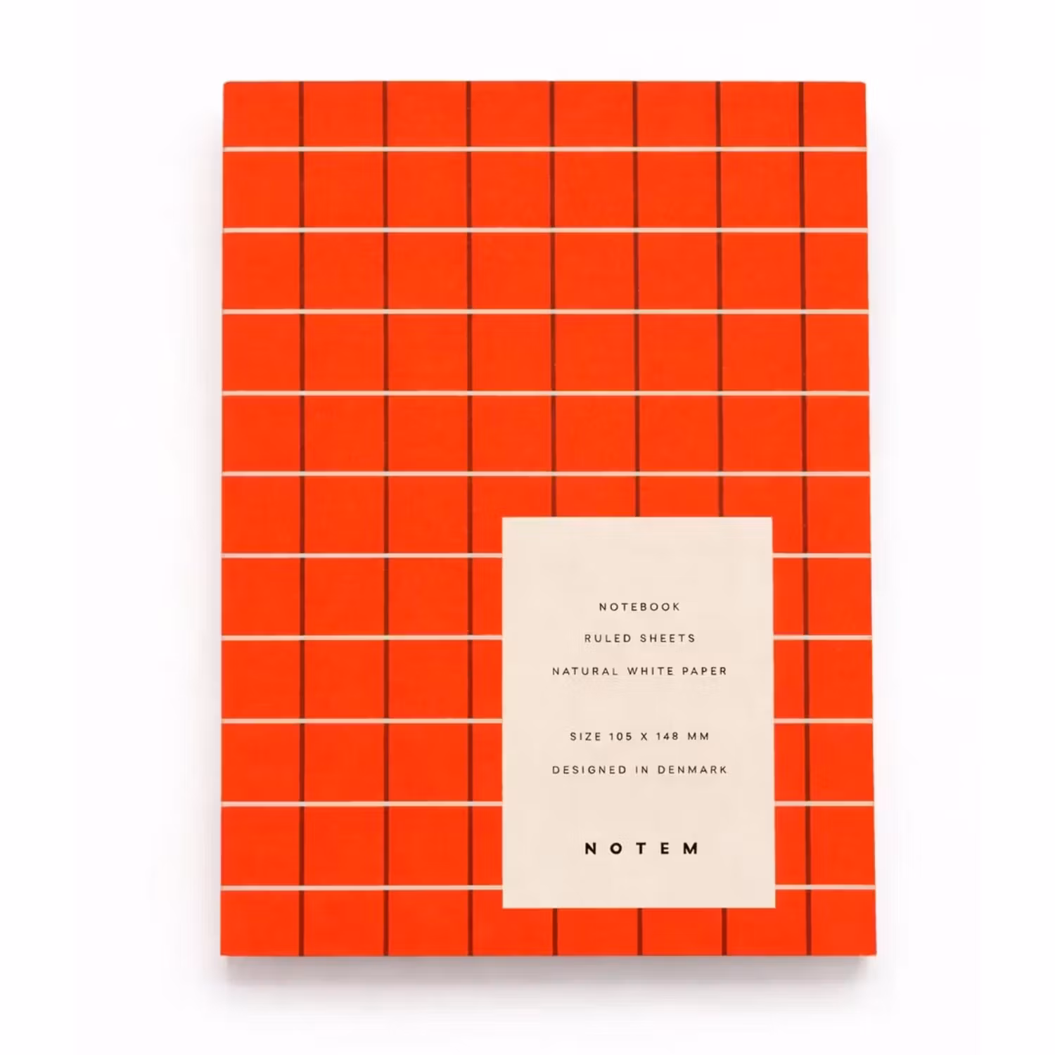NOTEM Uma Notebook Small - Orange Check
