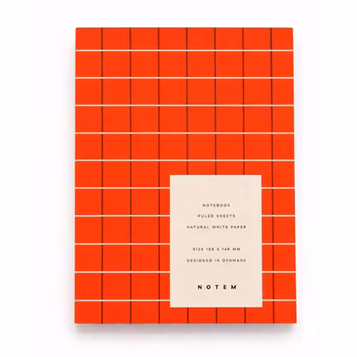 NOTEM Uma Notebook Small - Orange Check