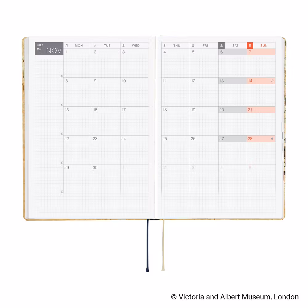 Hobonichi HON A5 The V&A Series: Vine - 2027