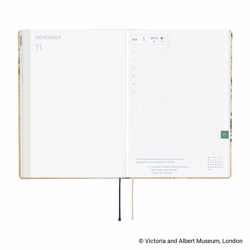 Hobonichi HON A5 The V&A Series: Vine - 2027