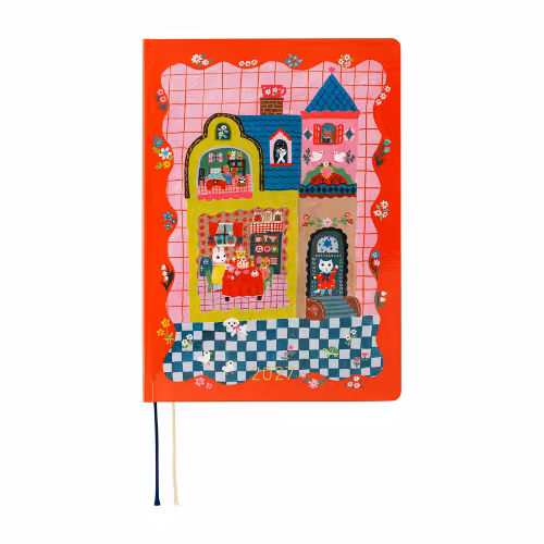Hobonichi HON A5 Yumi Kitagishi: White Cat and Rabbit’s Tea Room - 2027