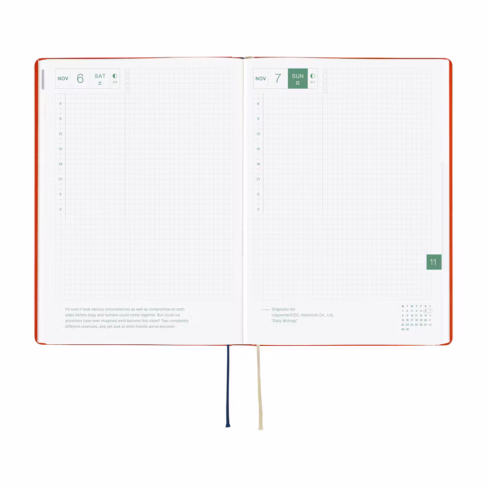 Hobonichi HON A5 Yumi Kitagishi: White Cat and Rabbit’s Tea Room - 2027