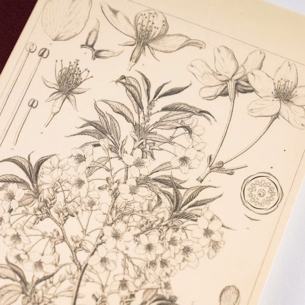 Tomitaro Makino: Hobonichi Grid Notebook (A5) - Yamazakura