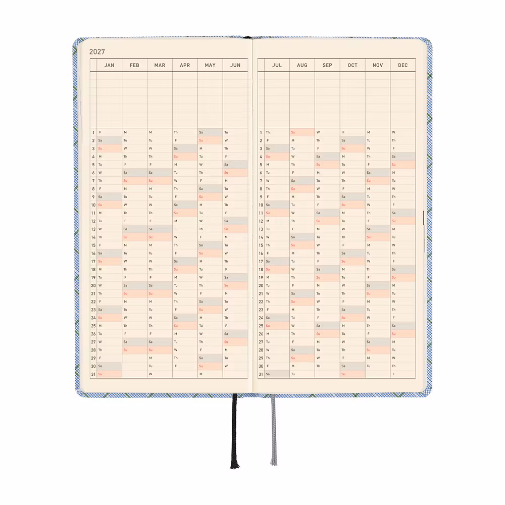 Hobonichi Weeks Shirt Fabric: Graph Plaid - 2027