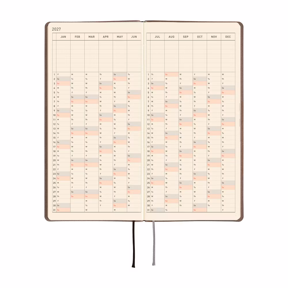 Hobonichi Weeks Smooth: Café au Lait - 2027