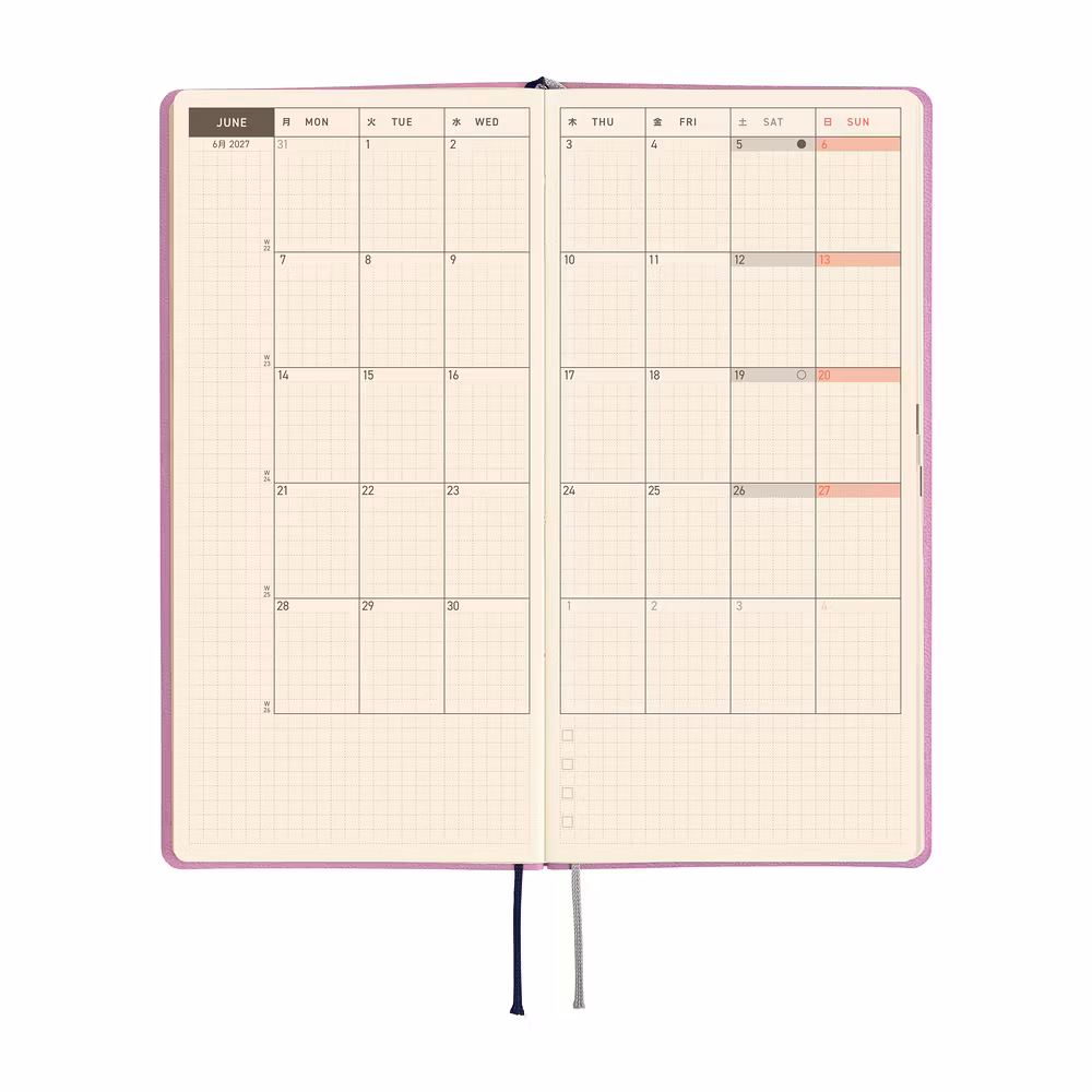 Hobonichi Weeks Smooth: Lavender Milk - 2027