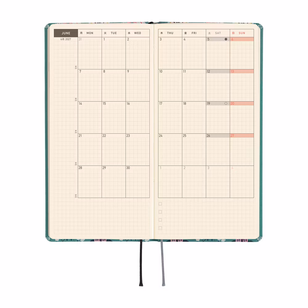 Hobonichi Weeks Yumi Kitagishi: White Cat Wallpaper - 2027