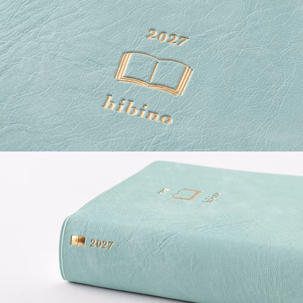 Midori 2027 Diary Hibino A6 Blue Green