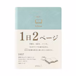 Midori 2027 Diary Hibino A6 Blue Green