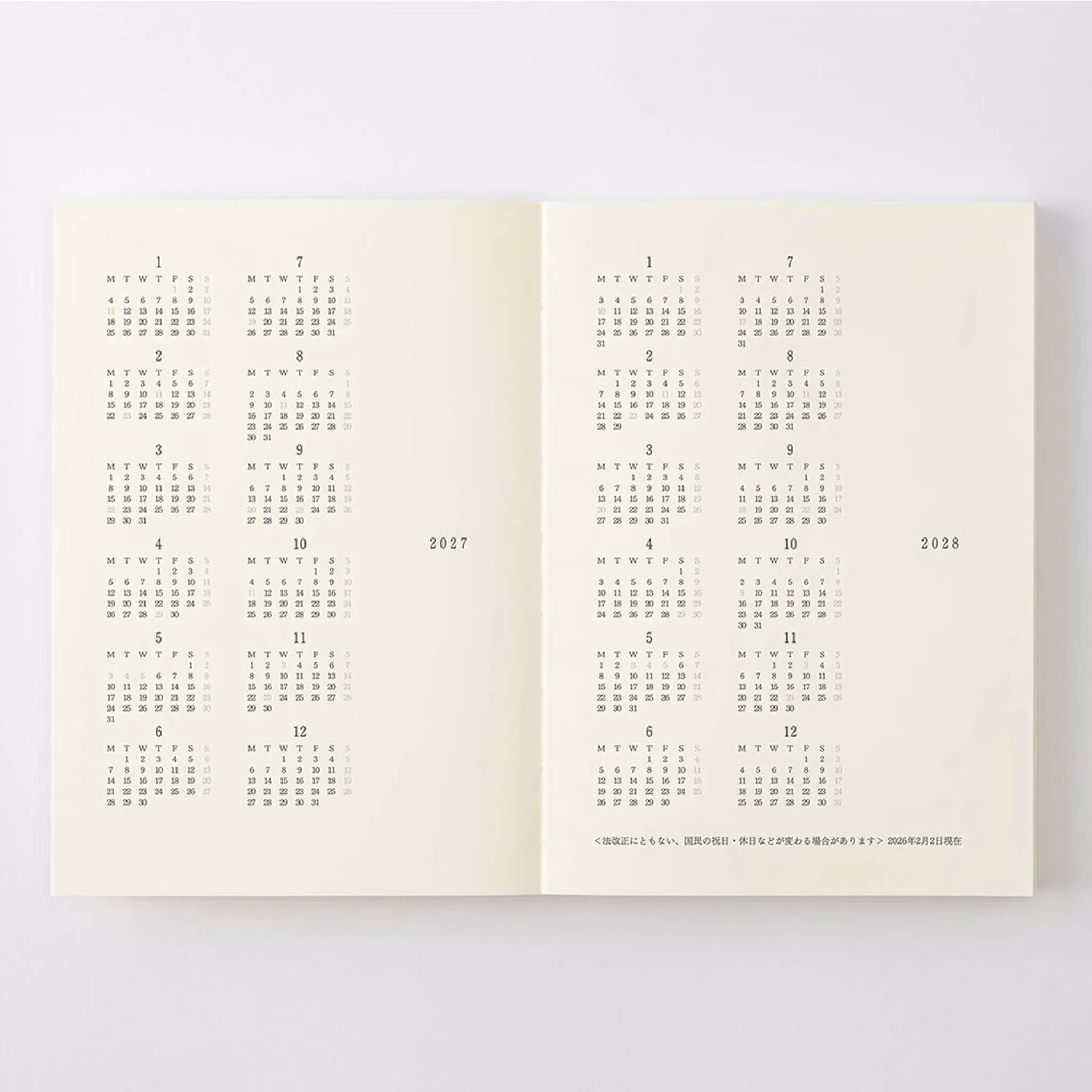 MD Notebook Diary A6 2027