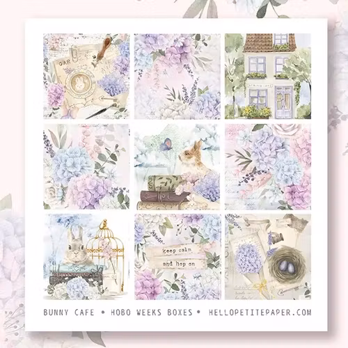 Hello Petite Paper Stickers (Hobo Weeks) - Bunny Cafe