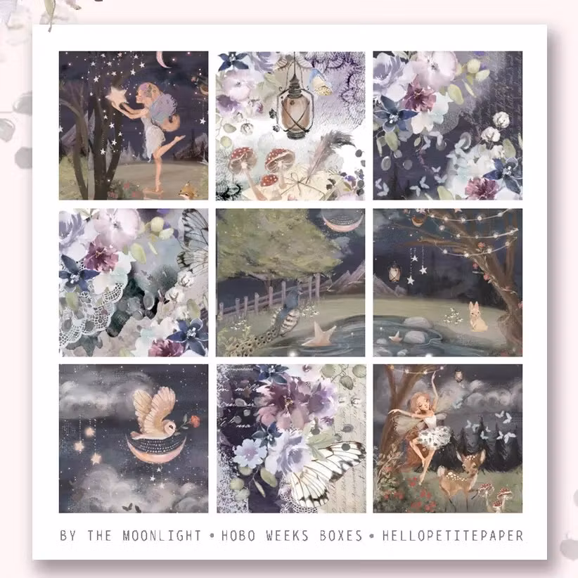 Hello Petite Paper Stickers (Hobo Weeks) - In the Moonlight