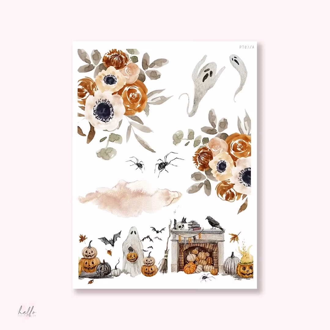 Hello Petite Paper Stickers Set - Spooky Season 6 ark