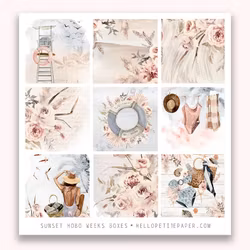 Hello Petite Paper Stickers (Hobo Weeks) - Sunset