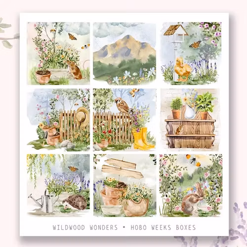 Hello Petite Paper Stickers (Hobo Weeks) - Wildwood Wonders
