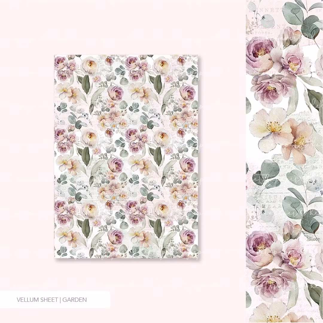 Hello Petite Paper Vellum Paper - Garden A4