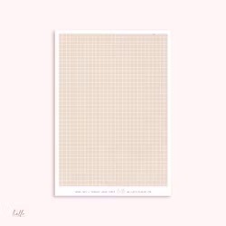 Hello Petite Paper Washi Sticker - Grid Brown