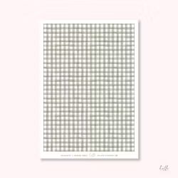Hello Petite Paper Washi Sticker - Gingham Green