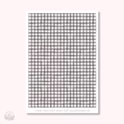 Hello Petite Paper Washi Sticker - Gingham Black