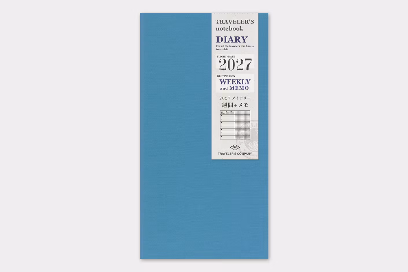 2027 Diary Refill (Weekly + memo) - Regular Size // Traveler's Notebook