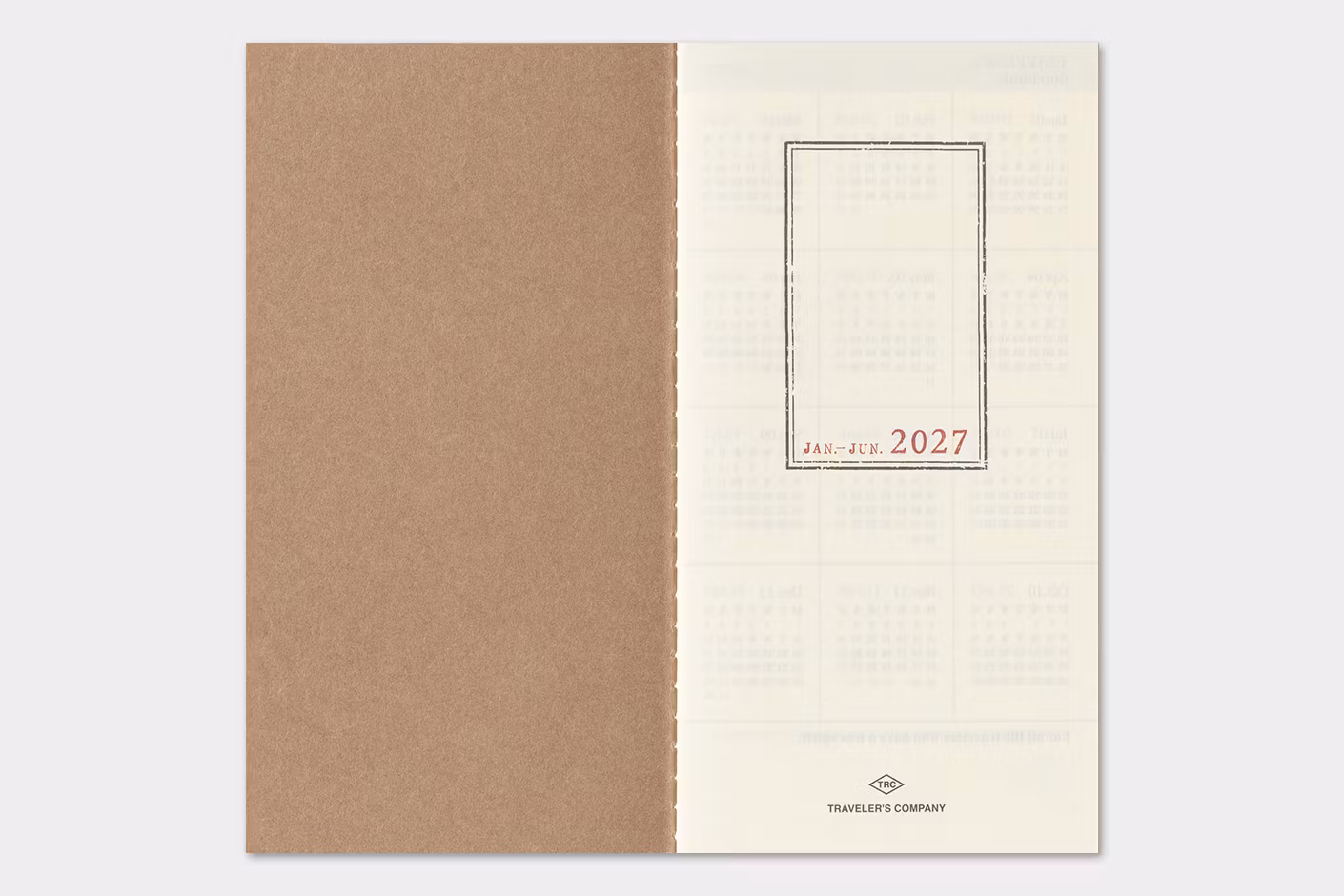 2027 Diary Refill (Weekly + memo) - Regular Size // Traveler's Notebook