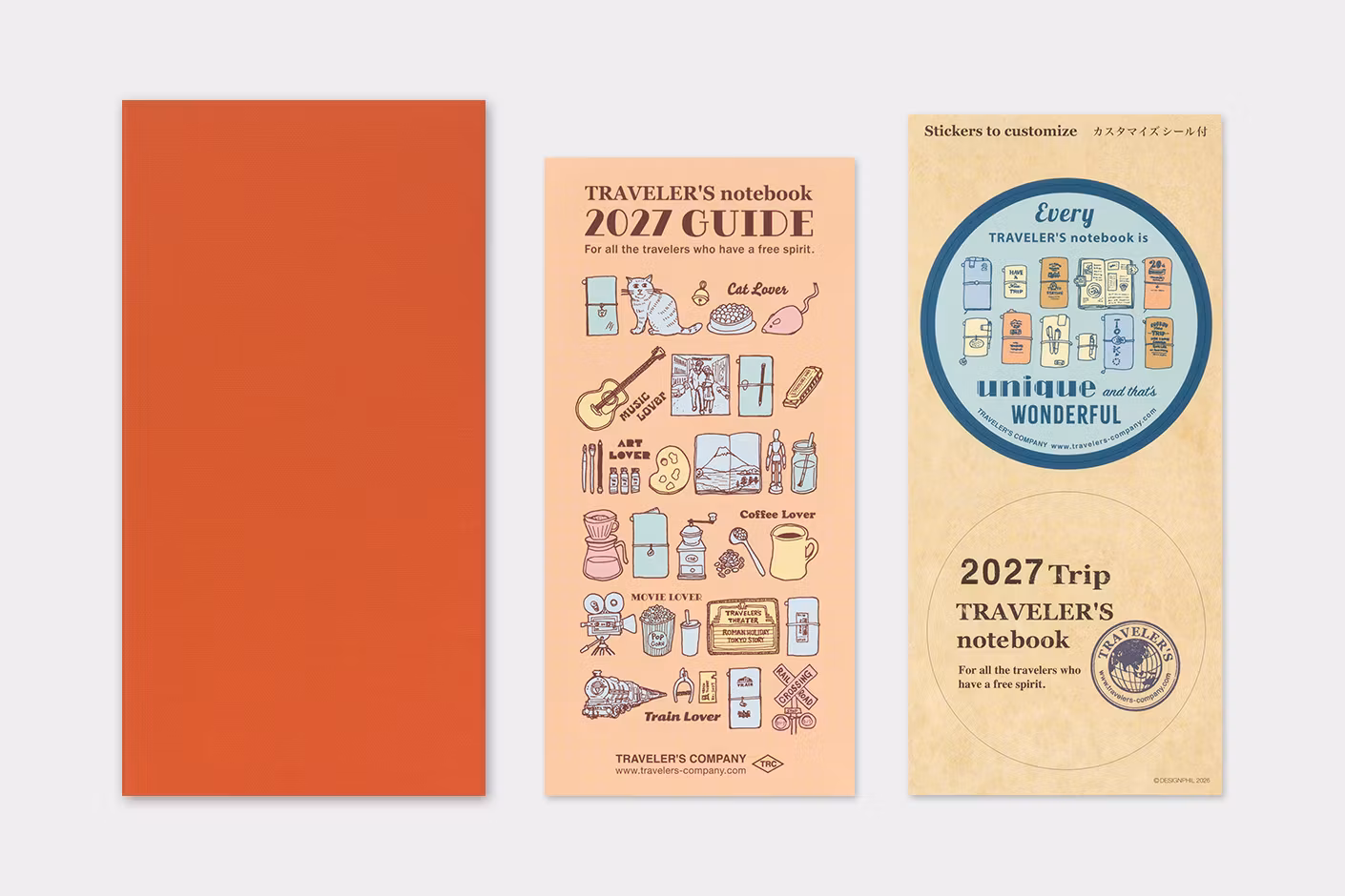 2027 Diary Refill (Monthly) - Regular Size // Traveler's Notebook