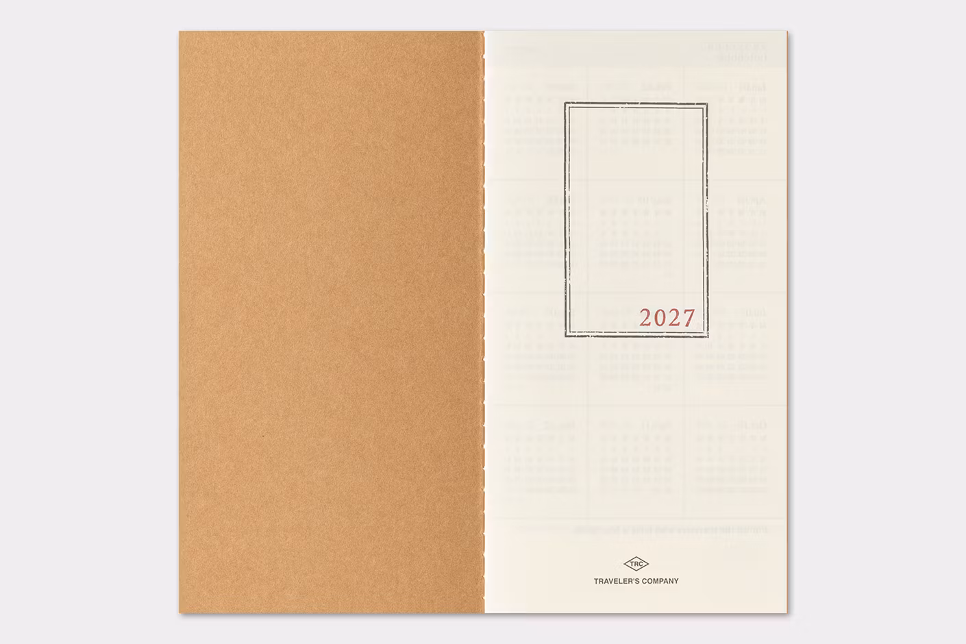2027 Diary Refill (Monthly) - Regular Size // Traveler's Notebook