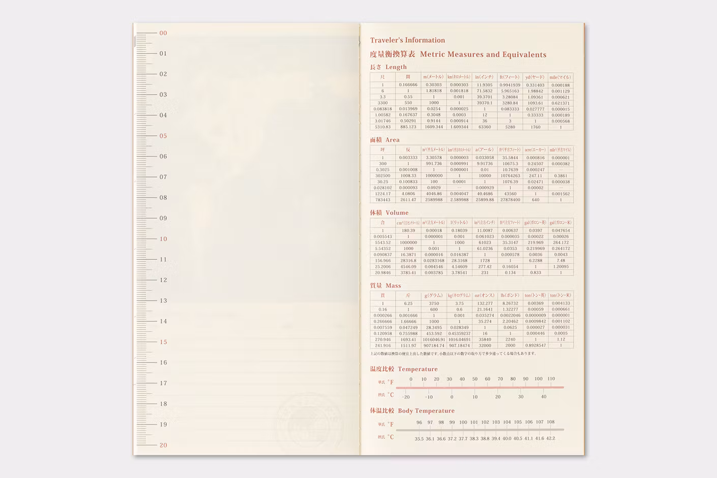 2027 Diary Refill (Monthly) - Regular Size // Traveler's Notebook