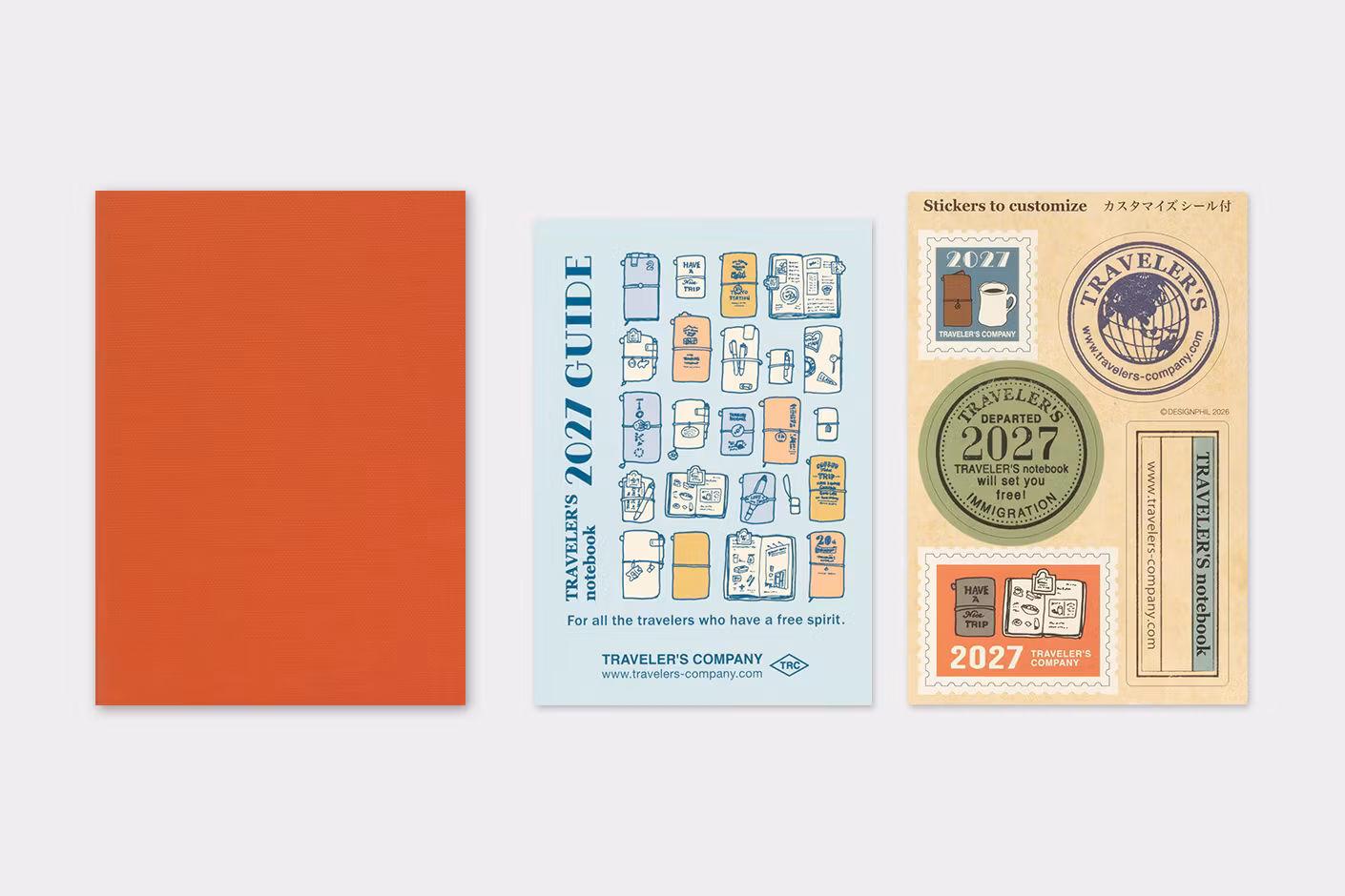 2027 Diary Refill (Monthly) - Passport Size // Traveler's Notebook