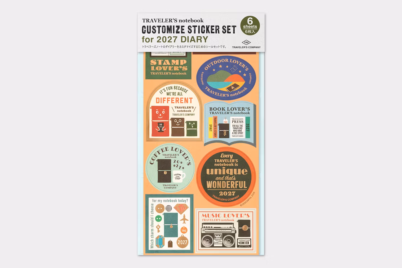 2027 Customized Stickers Set // Traveler's Notebook