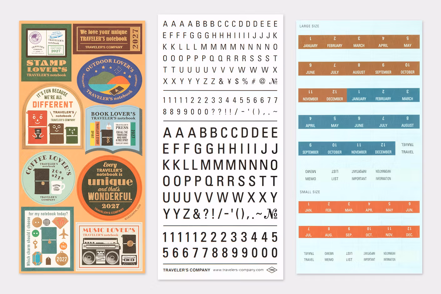 2027 Customized Stickers Set // Traveler's Notebook