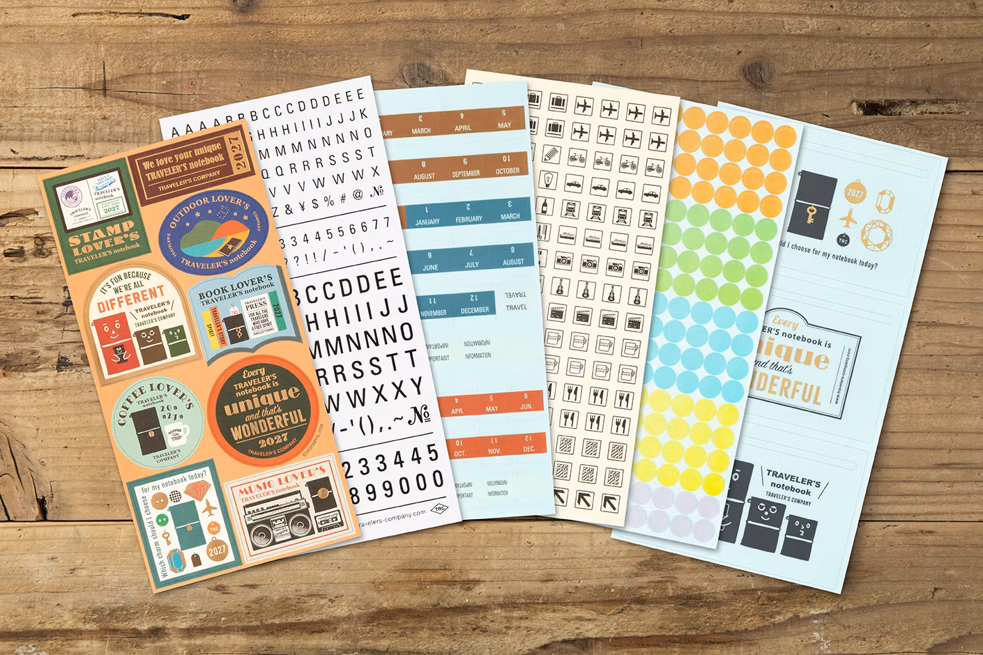 2027 Customized Stickers Set // Traveler's Notebook