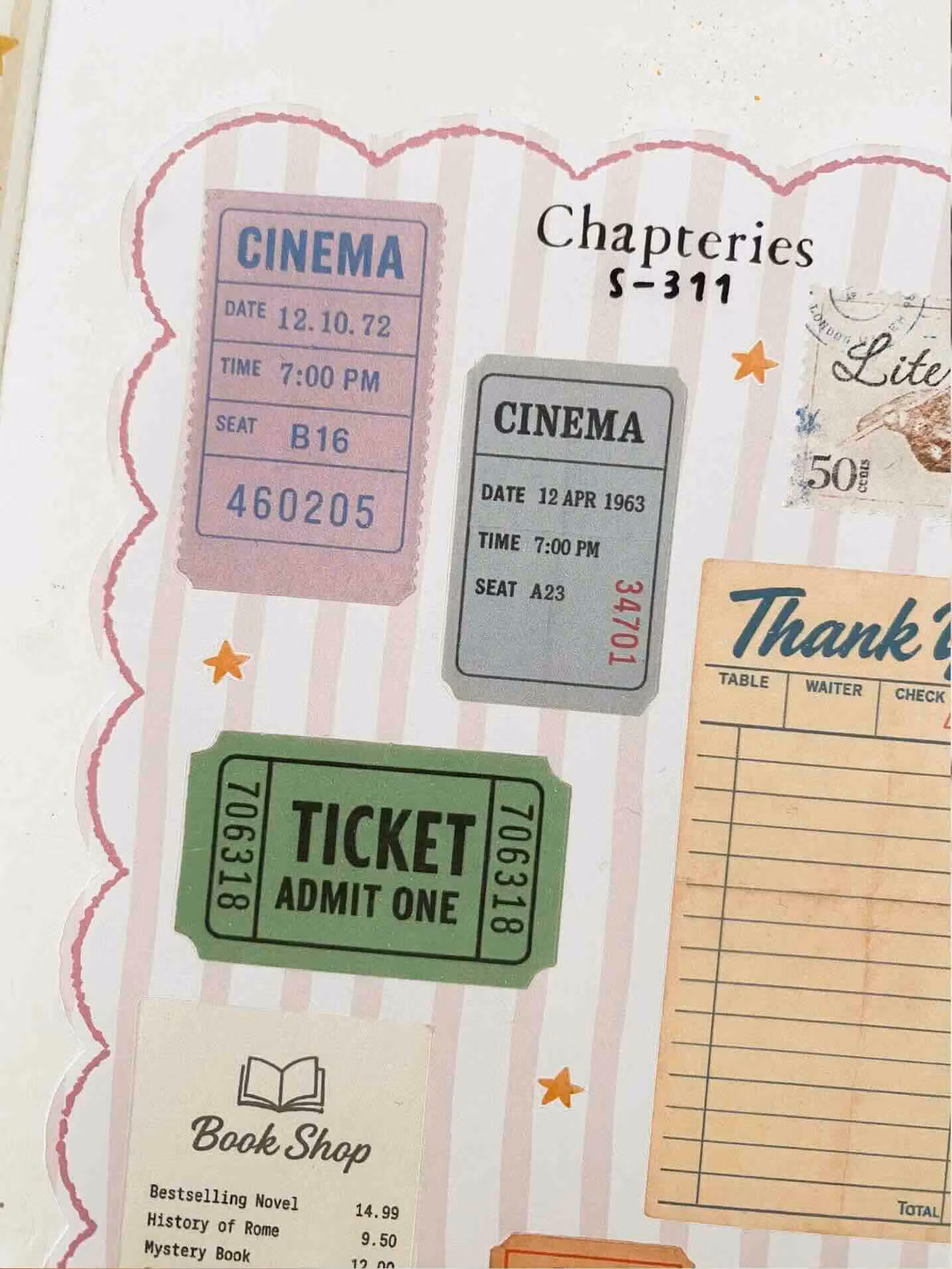 Chapteries Stickers - Tickets