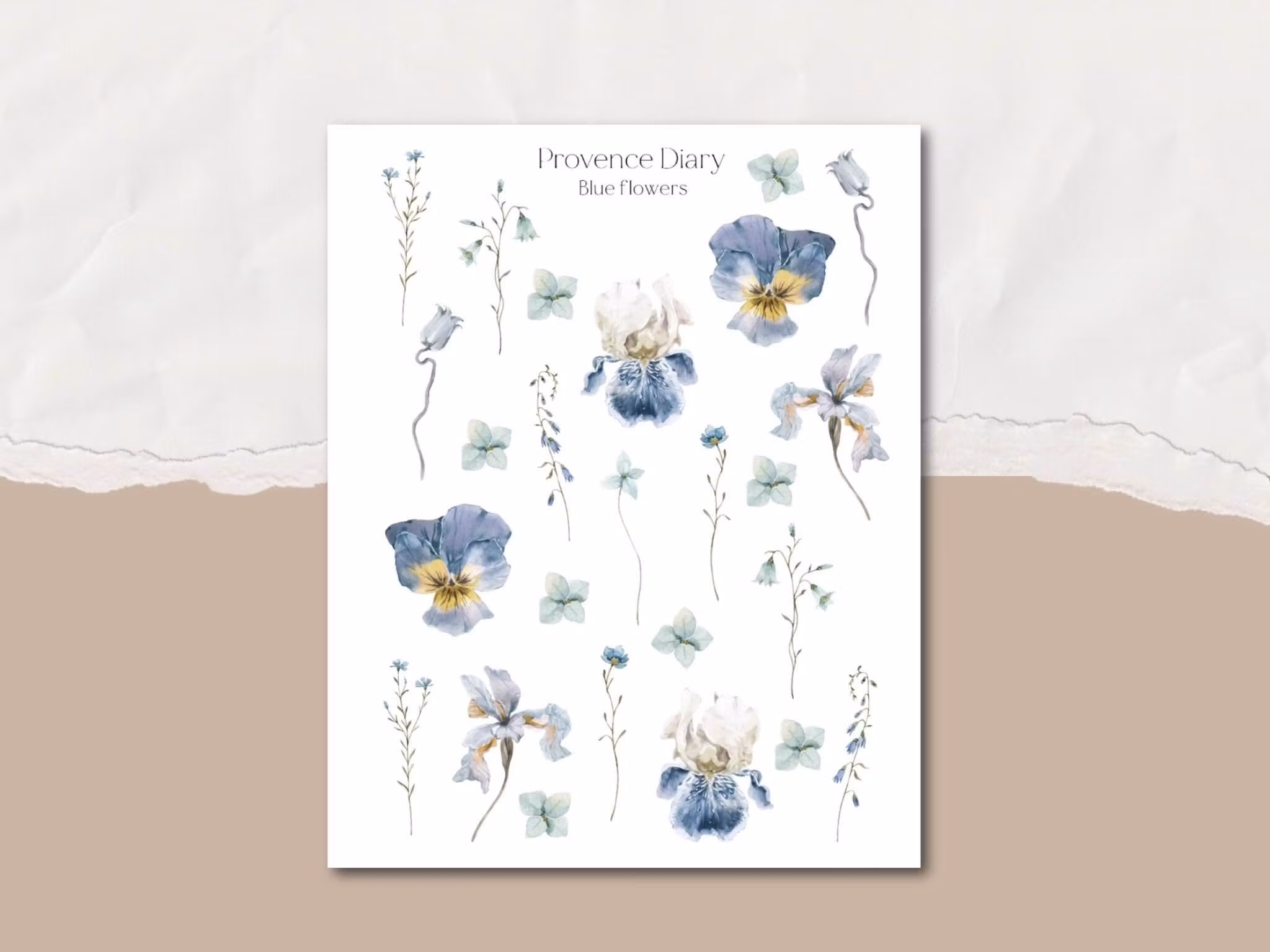 Chapteries Stickers - Blue Flowers