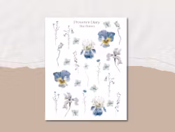 Chapteries Stickers - Blue Flowers