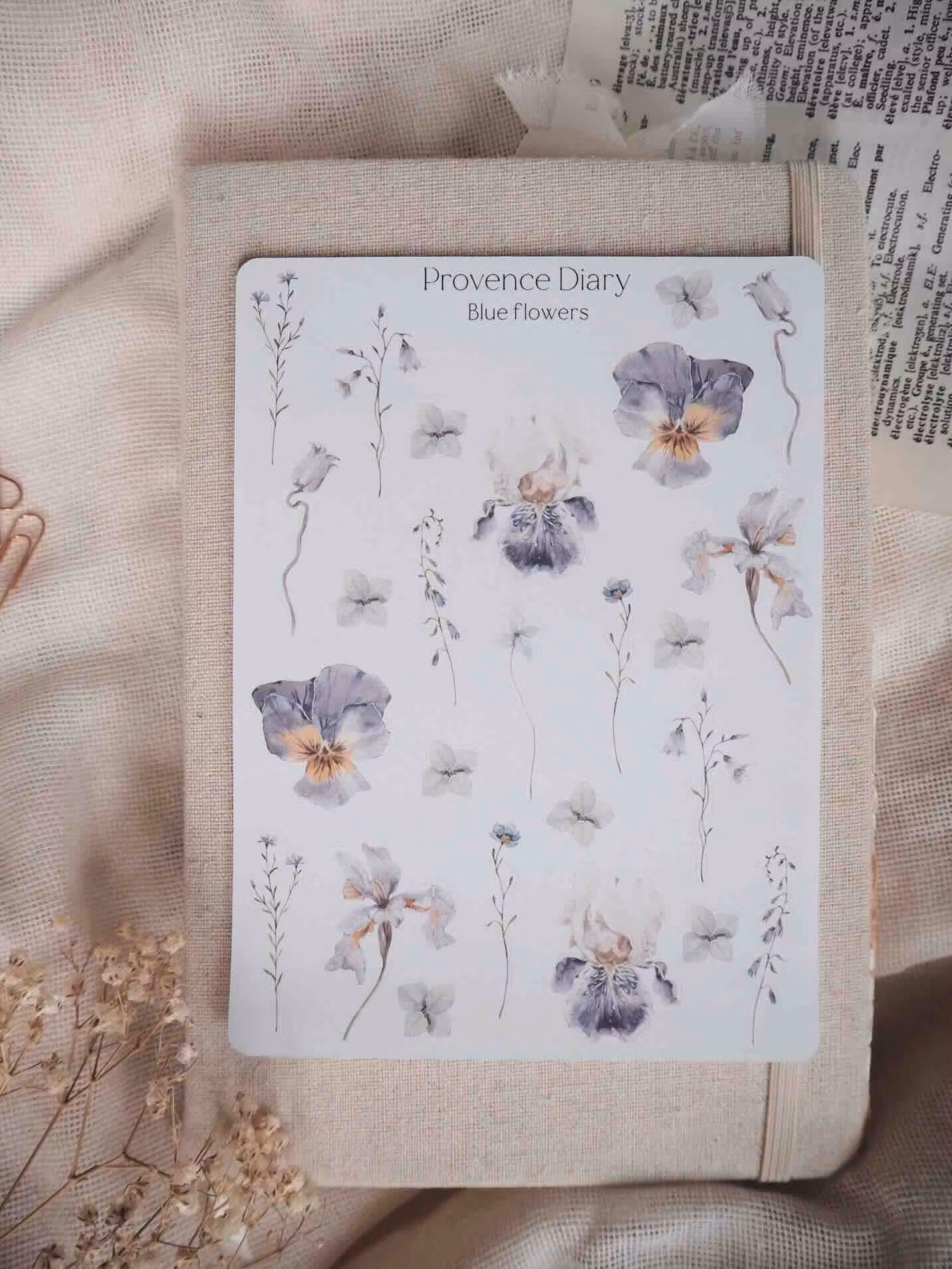 Chapteries Stickers - Blue Flowers