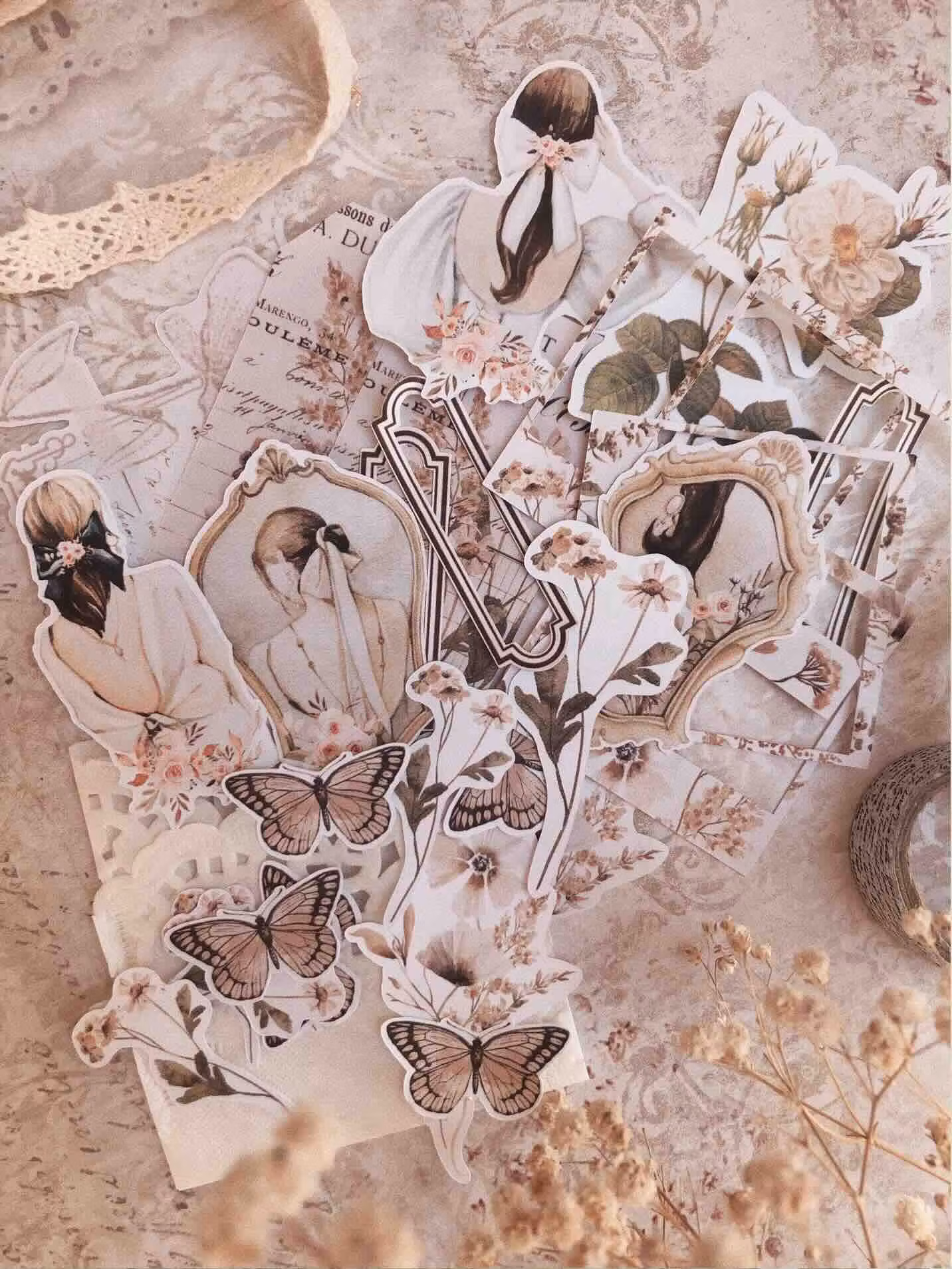 Chapteries Stickers set - Vintage Beauty 30 st