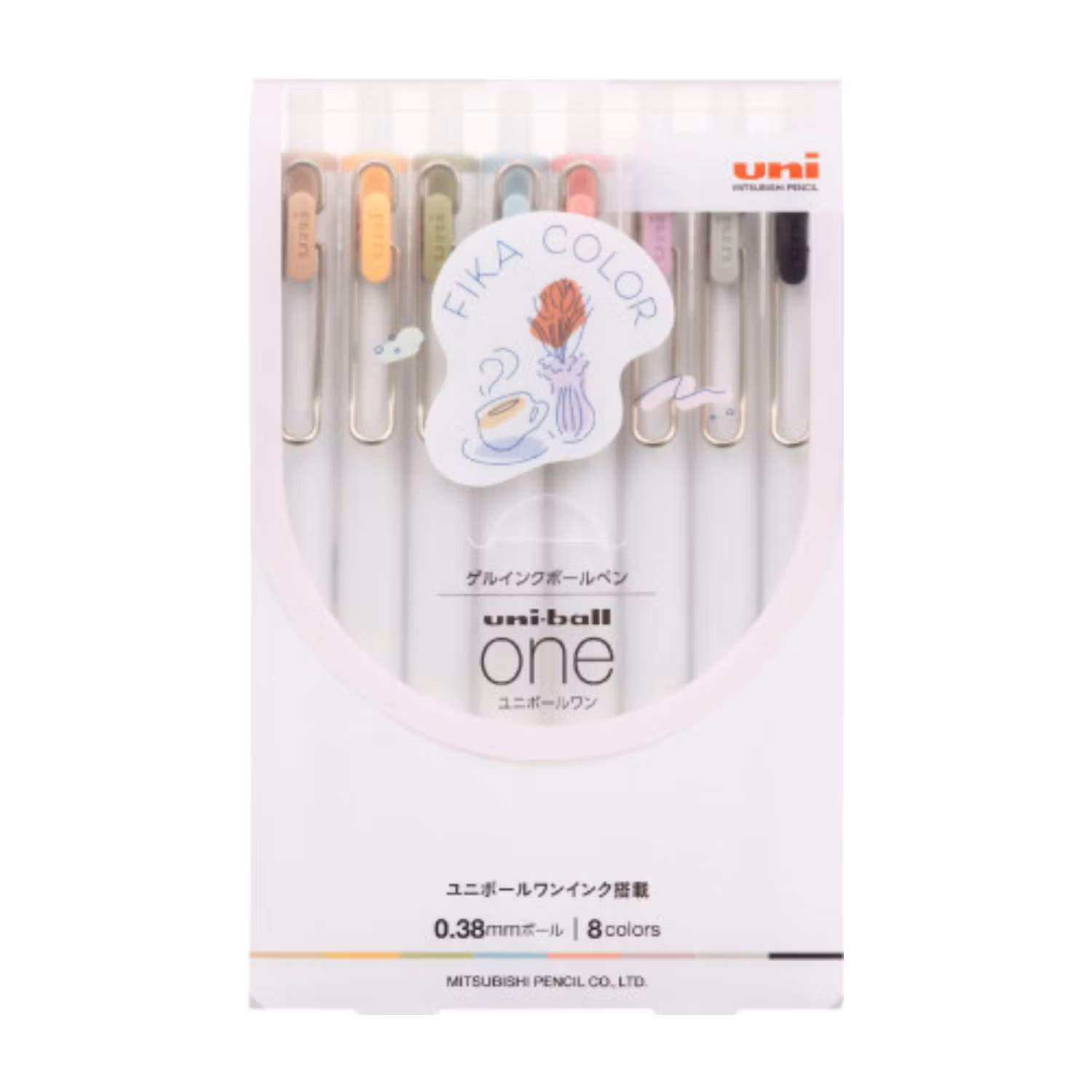 Uni-ball One Gelpenna FIKA 0.38 mm SET 8 pcs