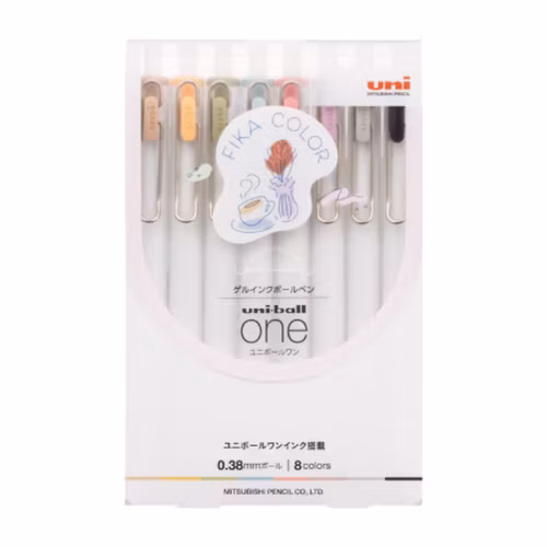 Uni-ball One Gelpenna FIKA 0.38 mm SET 8 pcs