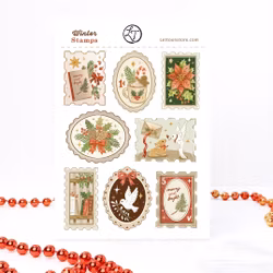Stickers Lettoon - Winter Stamps