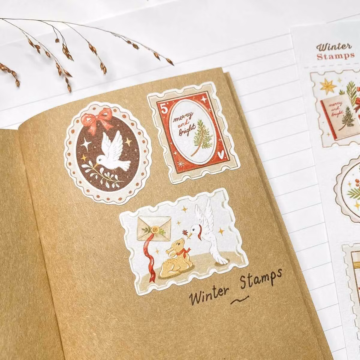 Stickers Lettoon - Winter Stamps
