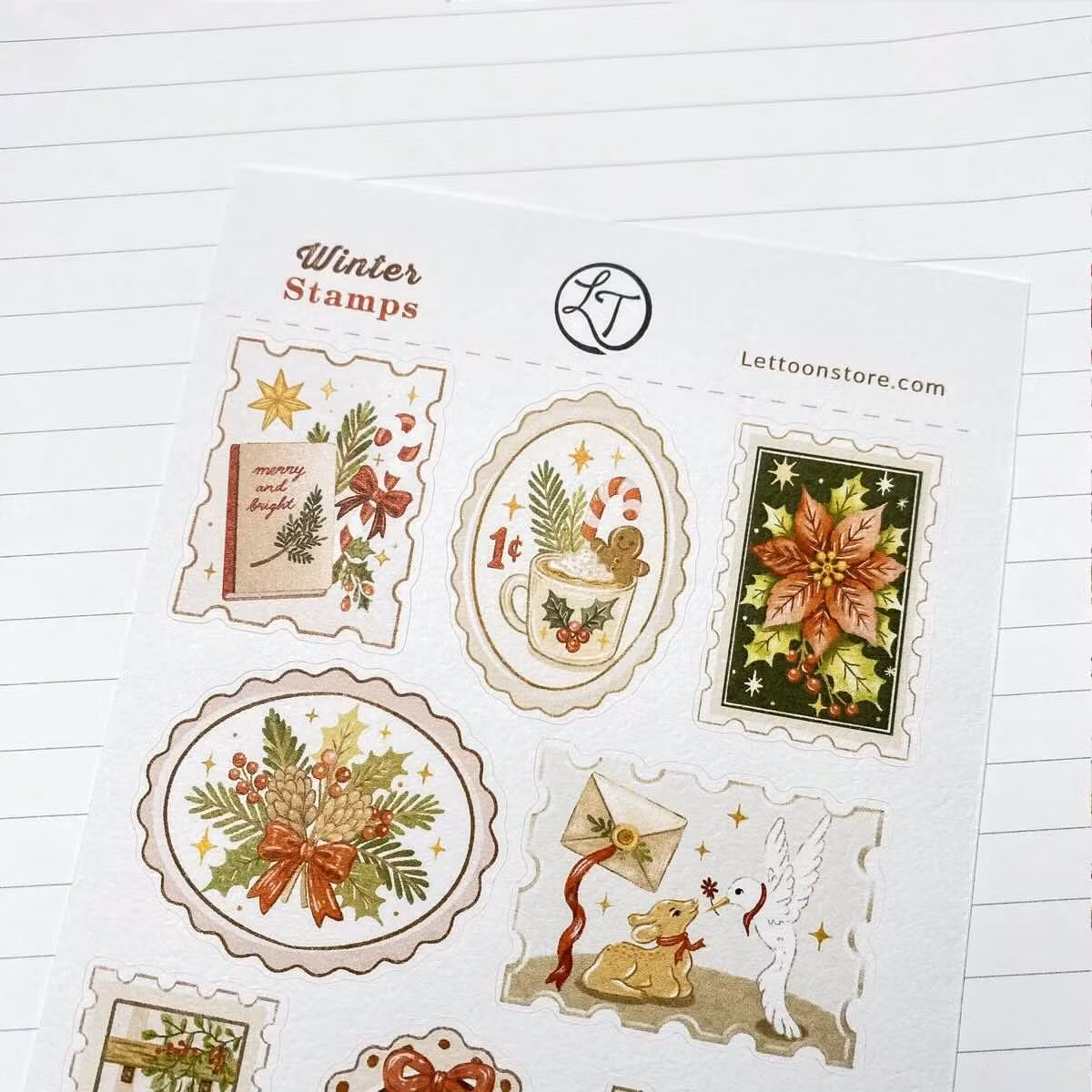 Stickers Lettoon - Winter Stamps