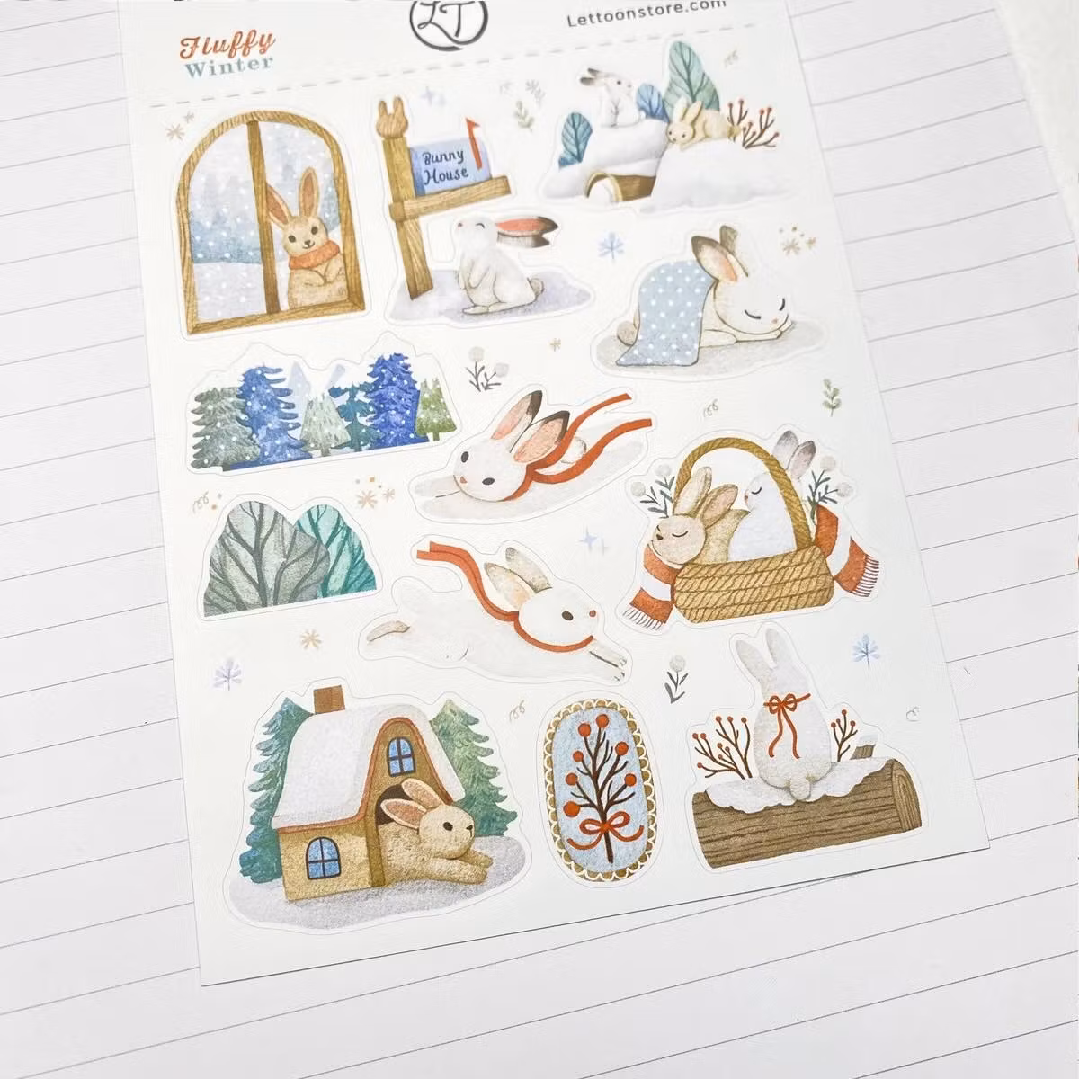 Stickers Lettoon - Fluffy Winter