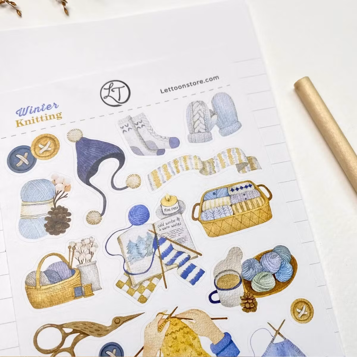 Stickers Lettoon - Winter Knitting