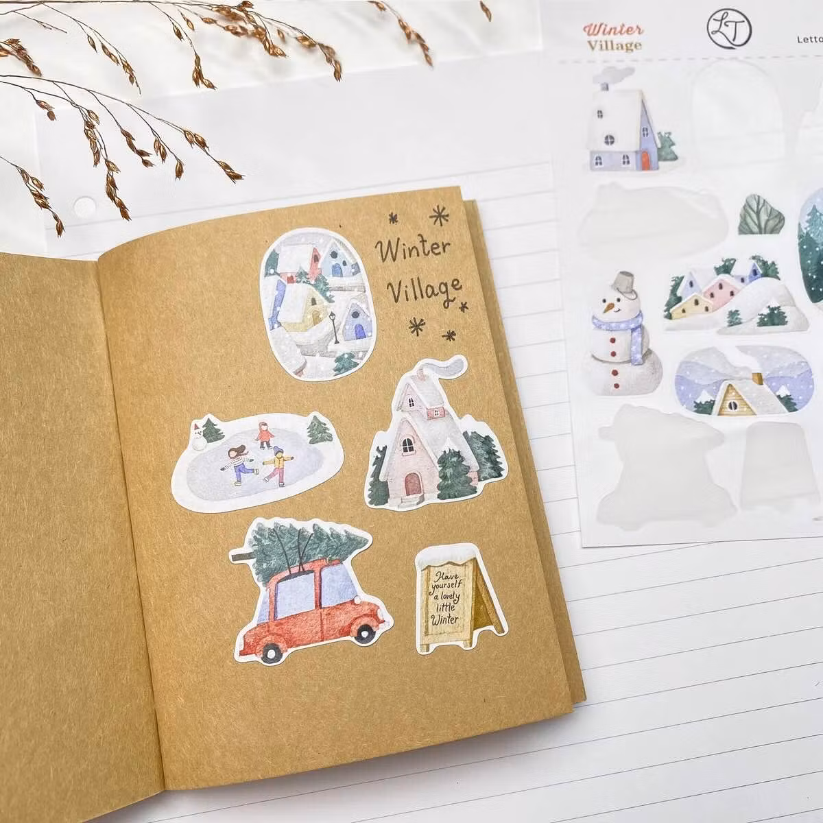 Stickers Lettoon - Winter Village