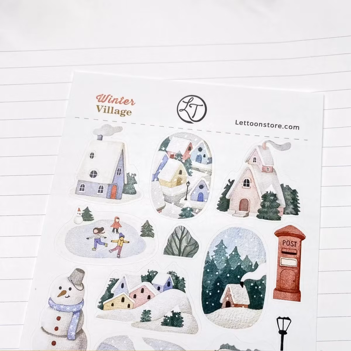 Stickers Lettoon - Winter Village