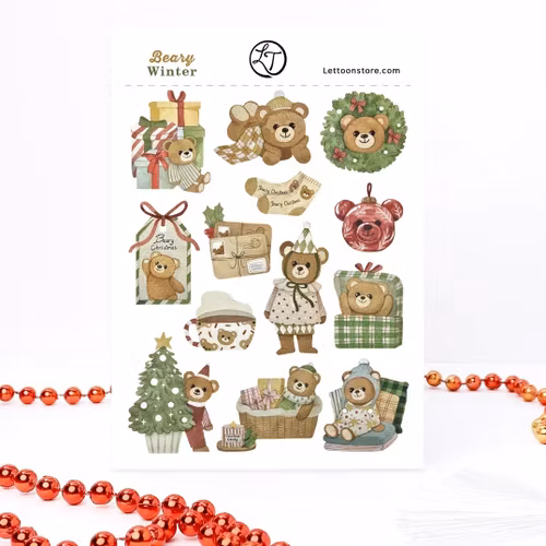 Stickers Lettoon - Beary Winter